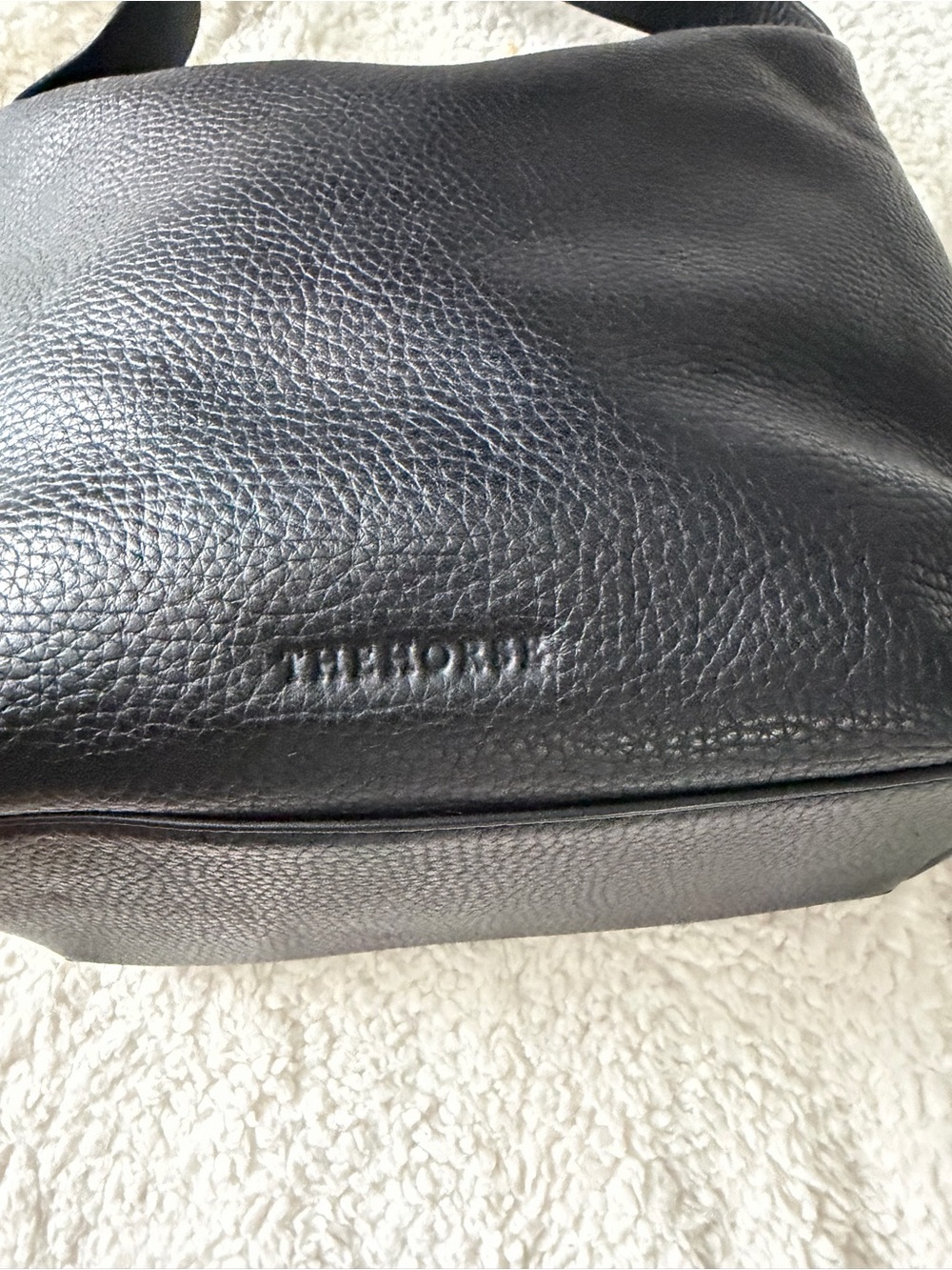 The Horse Black Pebbled Leather Shoulder Bag - Picture 3 of 11